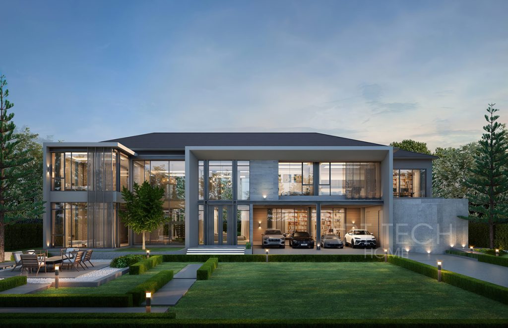 แบบบ้านโมเดิร์น AT1012 บริษัทรับสร้างบ้าน หรู Modern Luxury Premium
